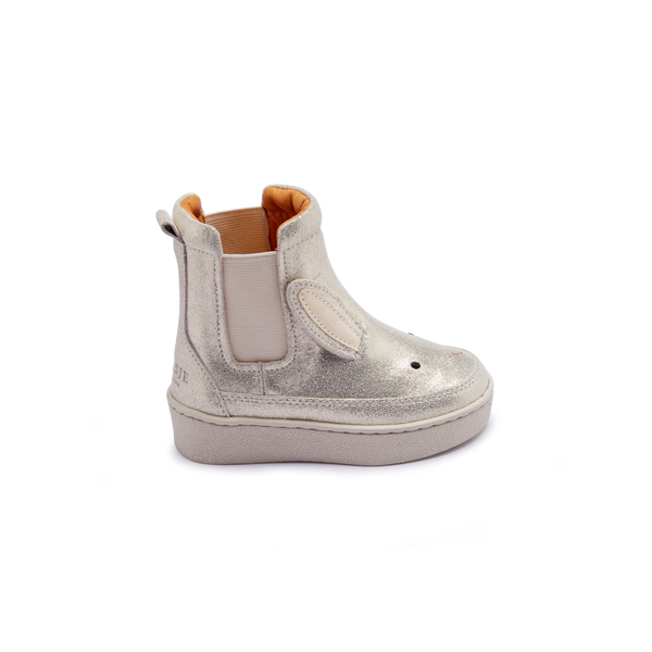 Kheera Boots | Bunny | Silver Metallic Leather