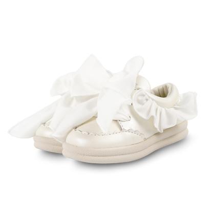 Niene Sneakers | Off White Metallic Leather