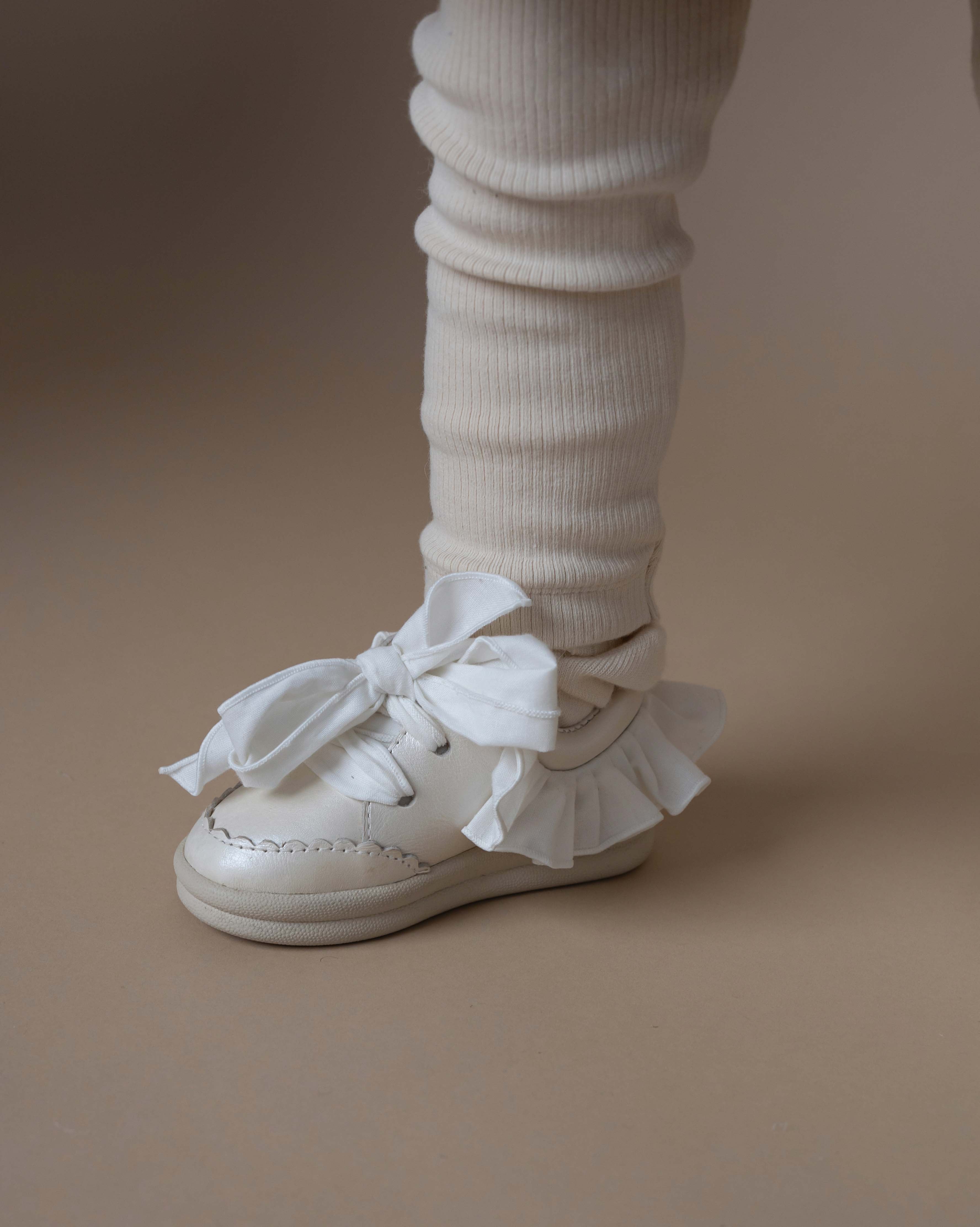 Niene Sneakers | Off White Metallic Leather