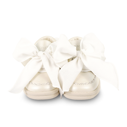 Niene Sneakers | Off White Metallic Leather