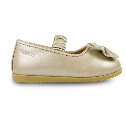 Sylah Ballerinas | Champagne Metallic Leather
