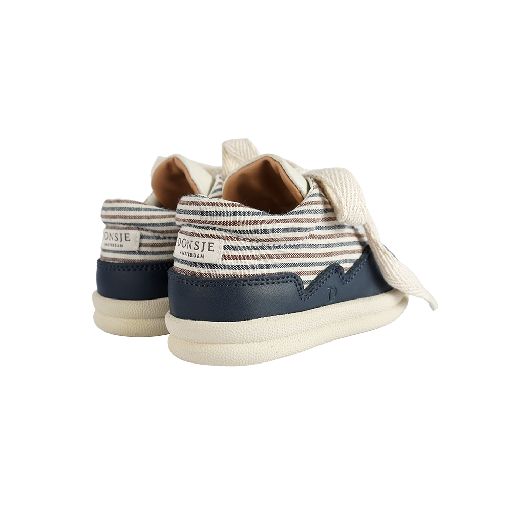 Hansy Sneakers | Navy - Burgundy - Thin Striped