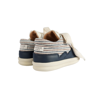Hansy Sneakers | Navy - Burgundy - Thin Striped