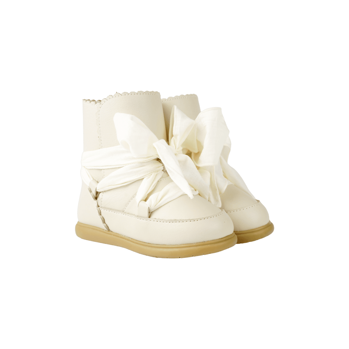 Junow Boots | Cream Leather