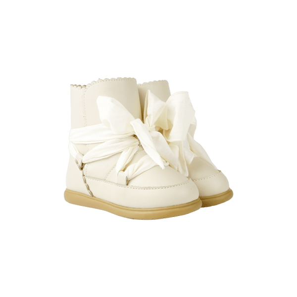 Junow Boots | Cream Leather