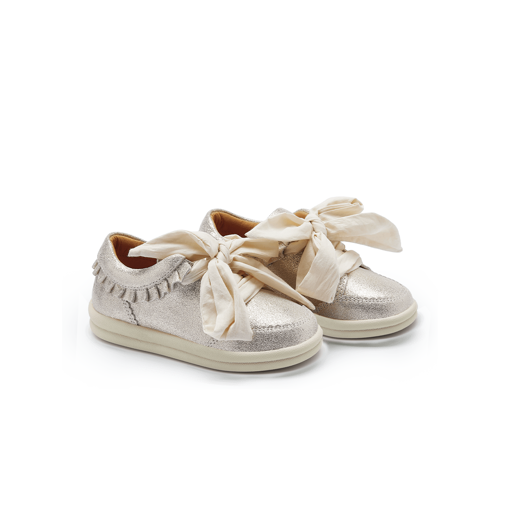 Pexley Sneakers | Silver Metallic Leather