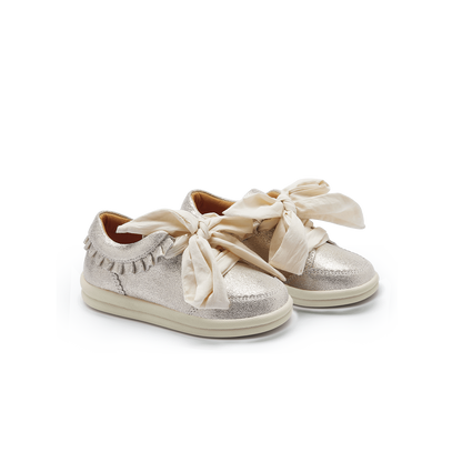 Pexley Sneakers | Silver Metallic Leather
