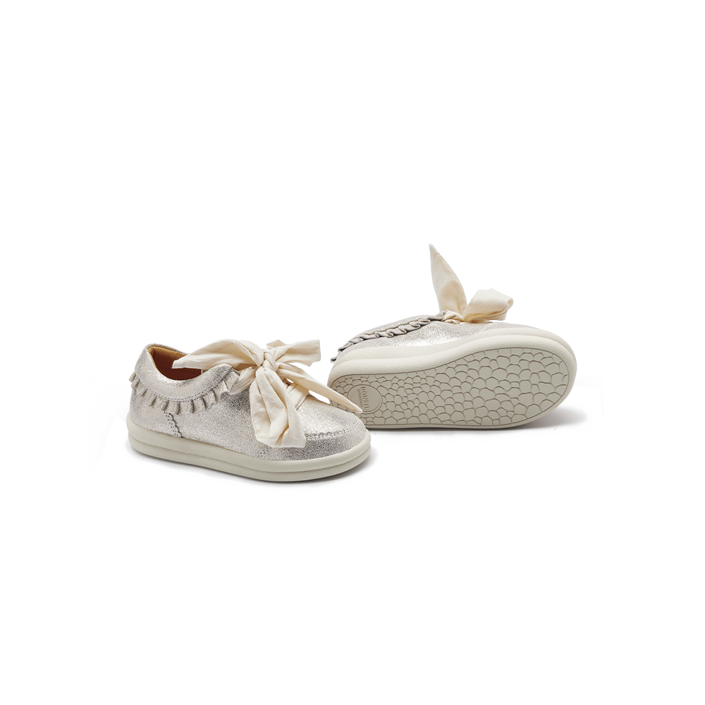 Pexley Sneakers | Silver Metallic Leather