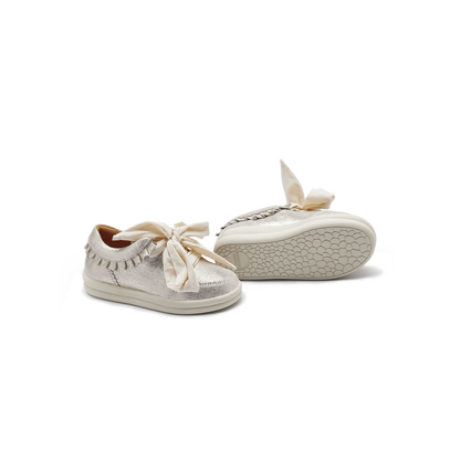 Pexley Sneakers | Silver Metallic Leather