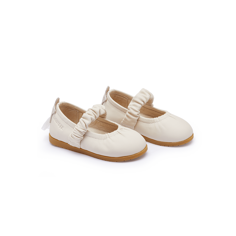 Vauran Ballerinas | Shooting Star | Cream Sheep Leather