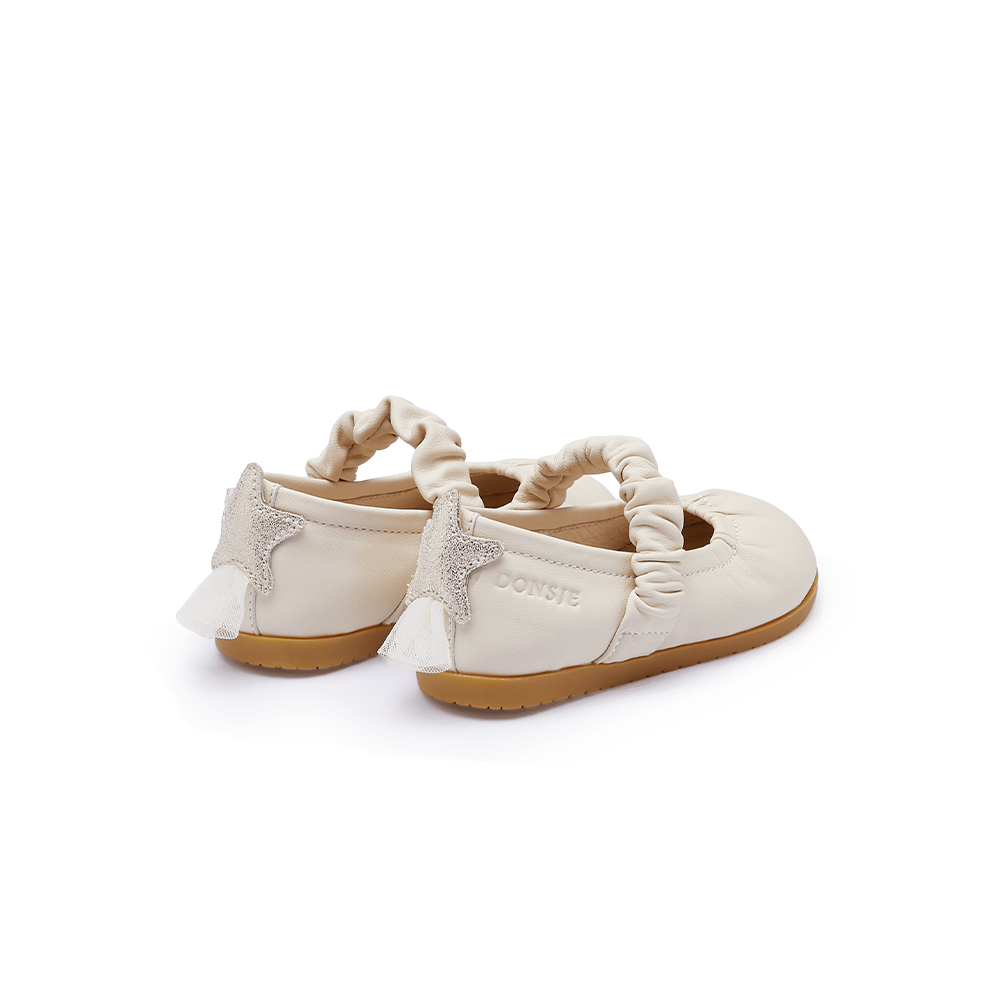 Vauran Ballerinas | Shooting Star | Cream Sheep Leather