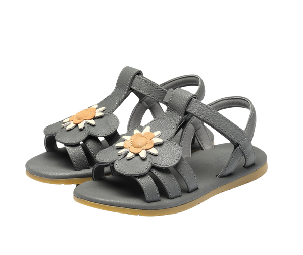Iles Fields Sandals | Forget Me Not | Petrol Leather