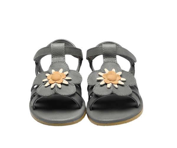 Iles Fields Sandals | Forget Me Not | Petrol Leather