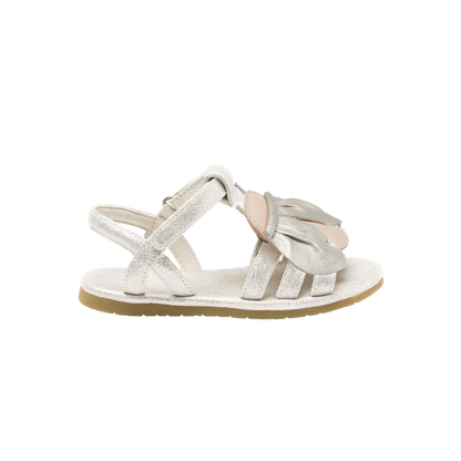 Iles Sky Sandals | Golden Beetle | Silver Metallic Leather