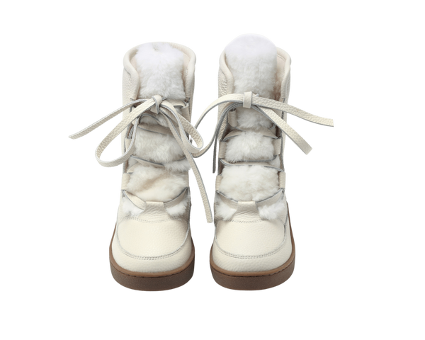 Sonny Boots | Off White Leather