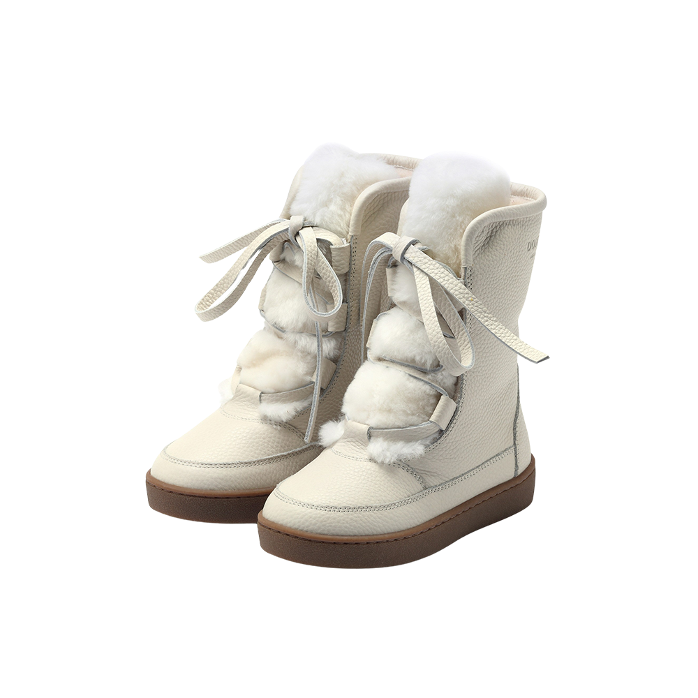 Sonny Boots | Off White Leather