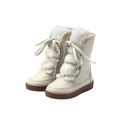 Sonny Boots | Off White Leather