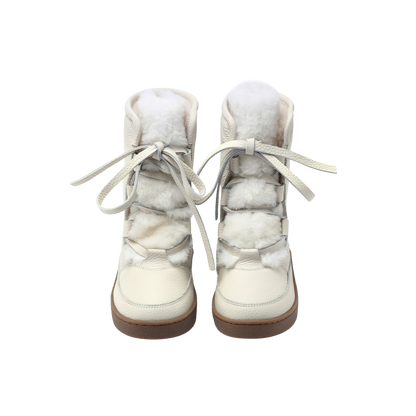 Sonny Boots | Off White Leather