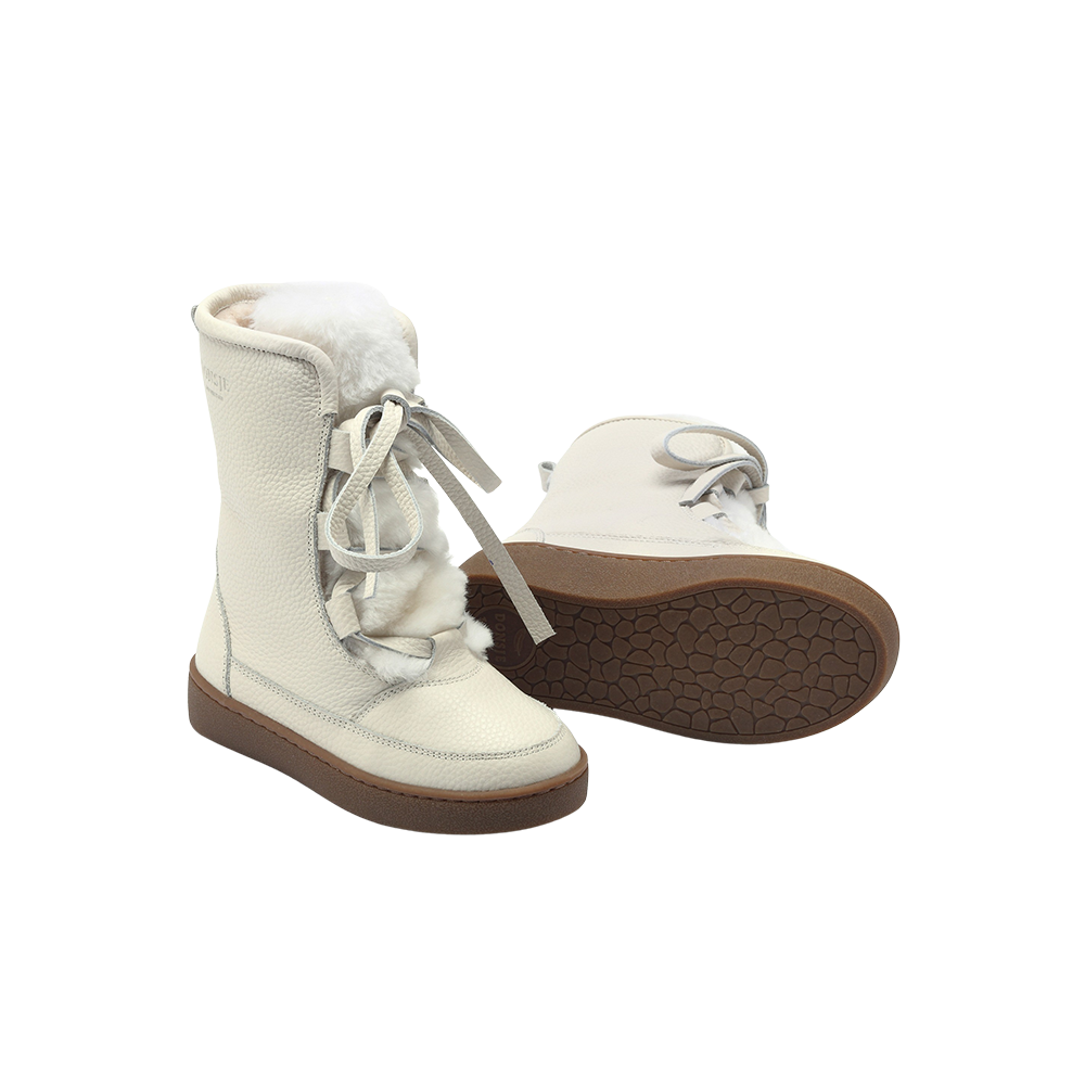 Sonny Boots | Off White Leather