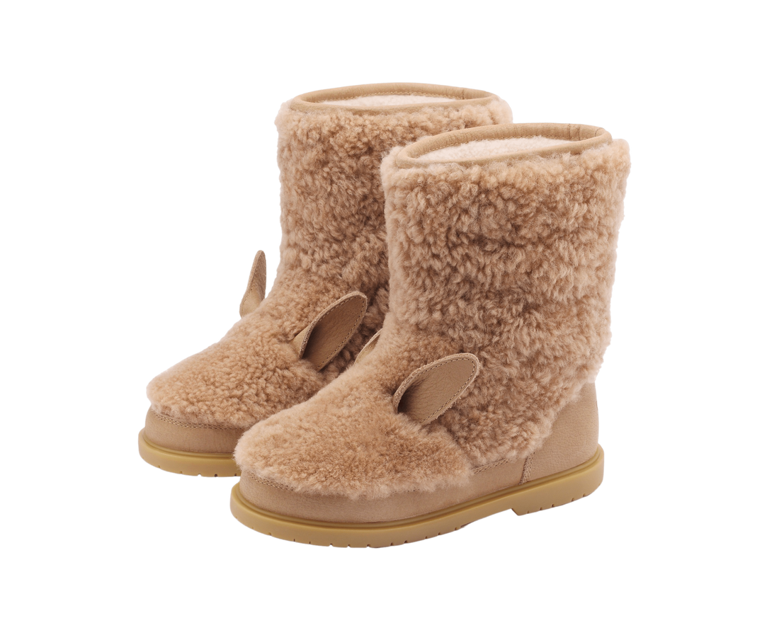 Irfi Boots | Alpaca | Beige Curly Sheep Wool