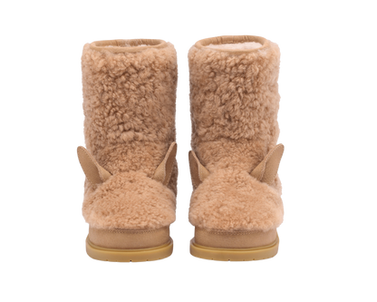 Irfi Boots | Alpaca | Beige Curly Sheep Wool