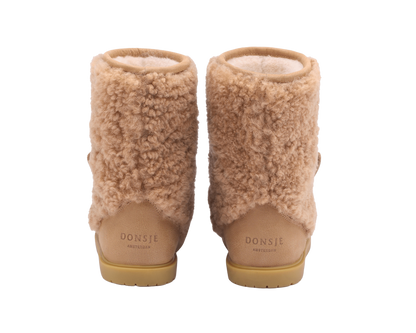 Irfi Boots | Alpaca | Beige Curly Sheep Wool