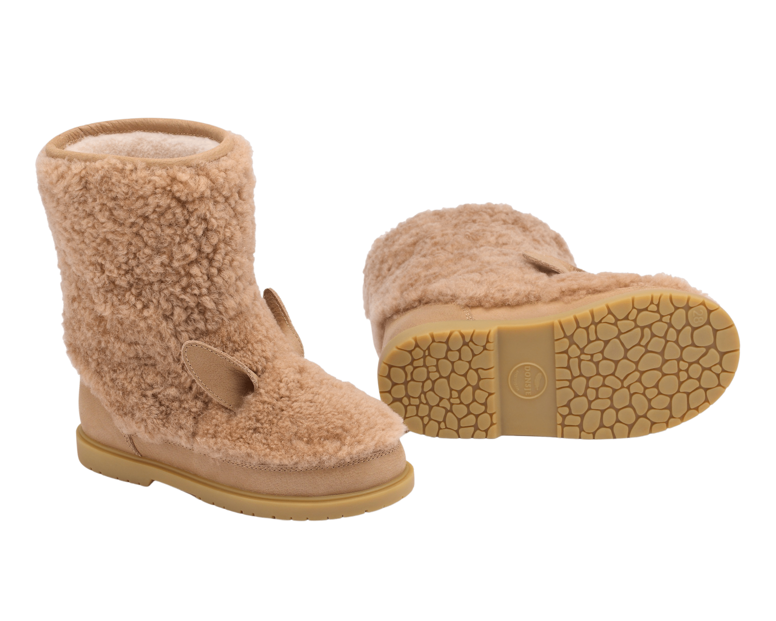 Irfi Boots Alpaca Beige Curly Sheep Wool Donsje Amsterdam