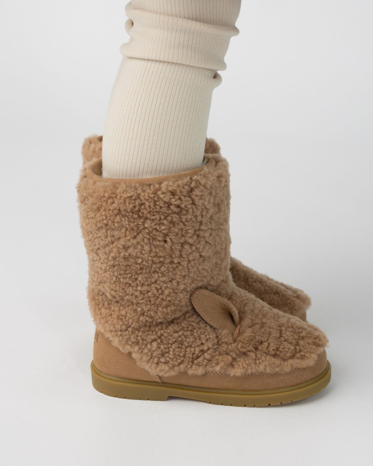 Irfi Boots | Alpaca | Beige Curly Sheep Wool
