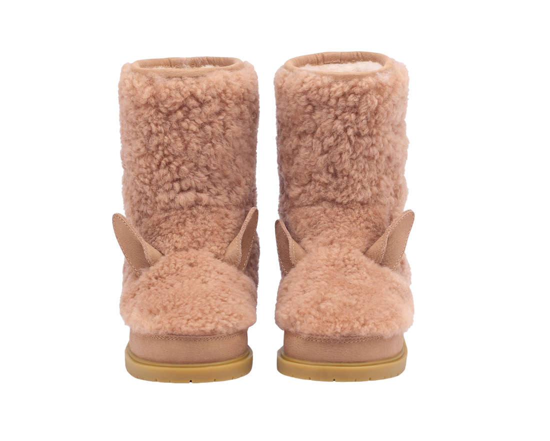 Irfi Boots | Pink Alpaca | Vintage Pink Sheep Wool