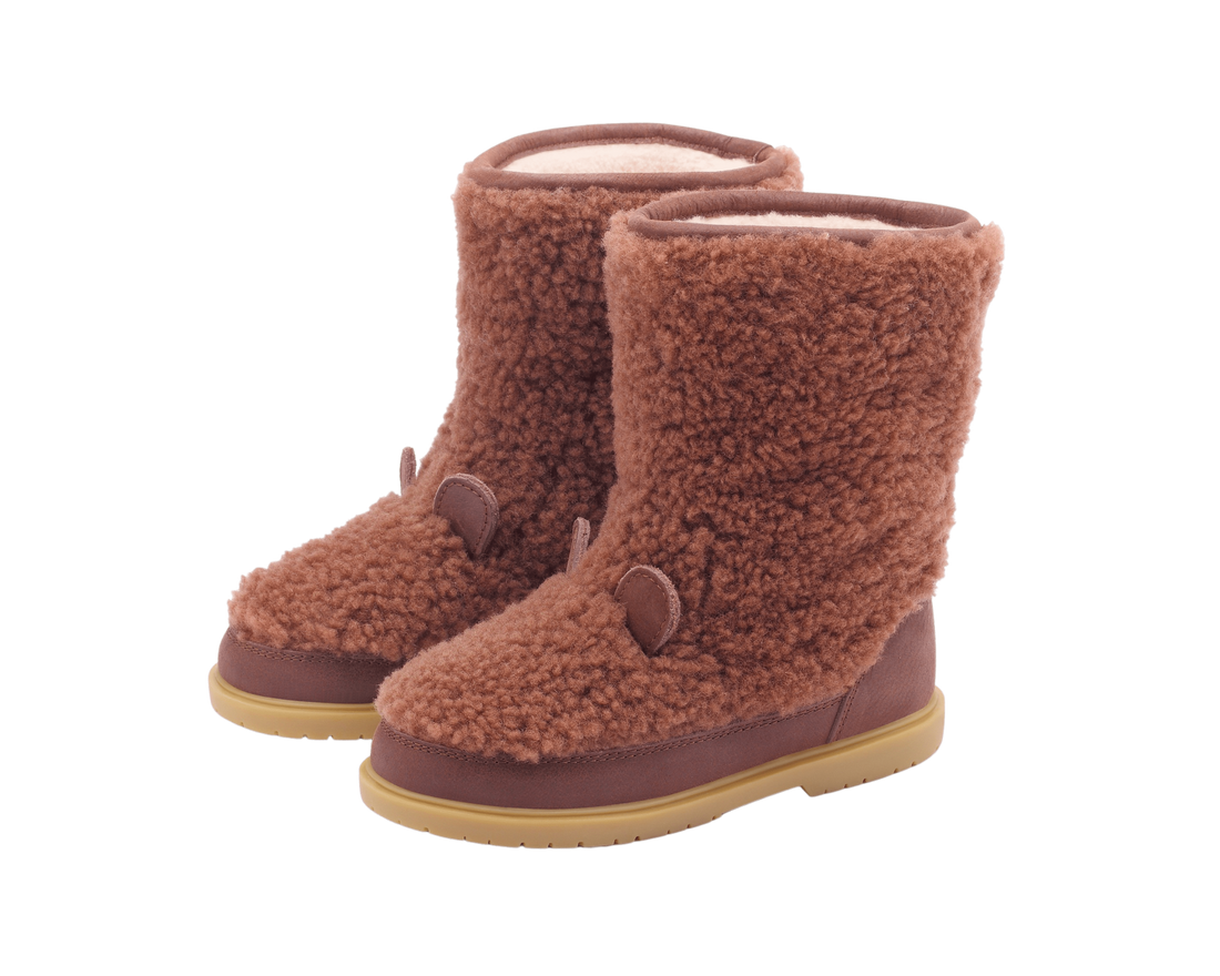 Irfi Boots | Bear | Brown Curly Sheep Wool