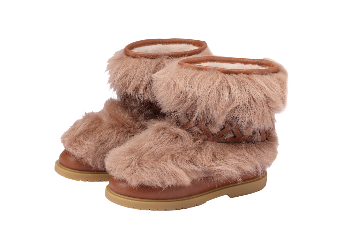 Keiza Boots | Beige Sheep Wool