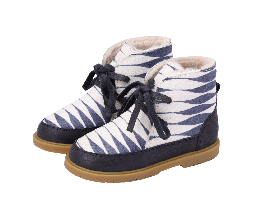 Buddy Exclusive Boots | Blue Striped Cow Hair