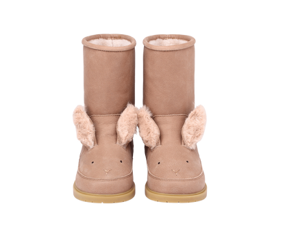 Wadudu Exclusive Boots | Fluffy Bunny | Hazelnut Leather