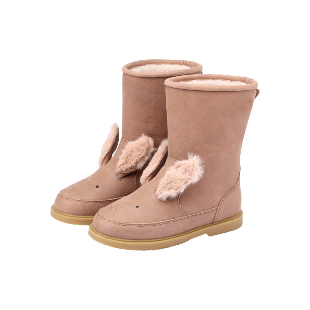 Wadudu Exclusive Boots | Fluffy Bunny | Hazelnut Leather