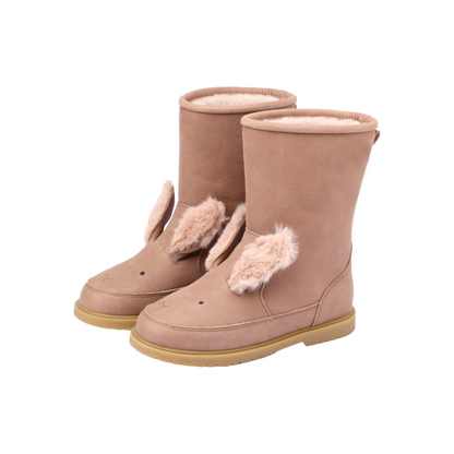 Wadudu Exclusive Boots | Fluffy Bunny | Hazelnut Leather