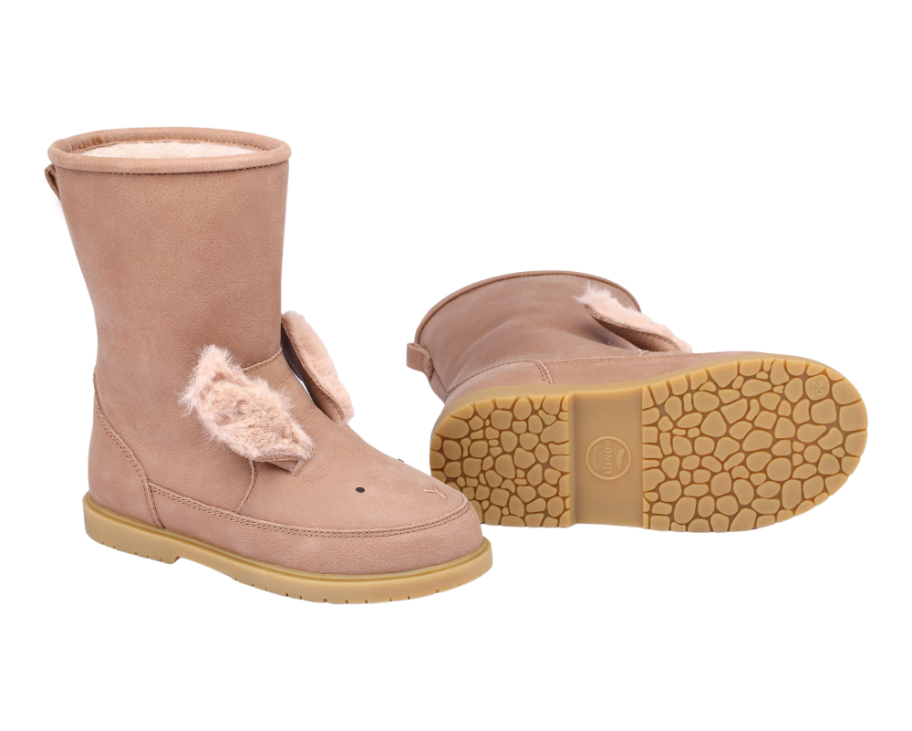 Wadudu Exclusive Boots | Fluffy Bunny | Hazelnut Leather