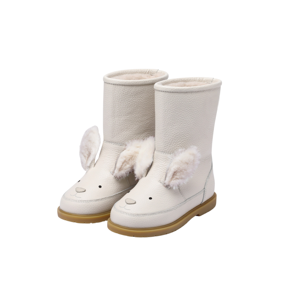 Wadudu Exclusive Boots | Rabbit | Off White Leather