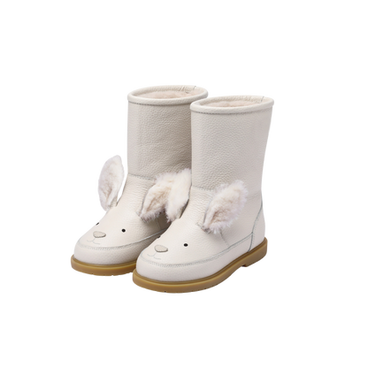 Wadudu Exclusive Boots | Rabbit | Off White Leather