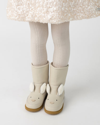 Wadudu Exclusive Boots | Rabbit | Off White Leather
