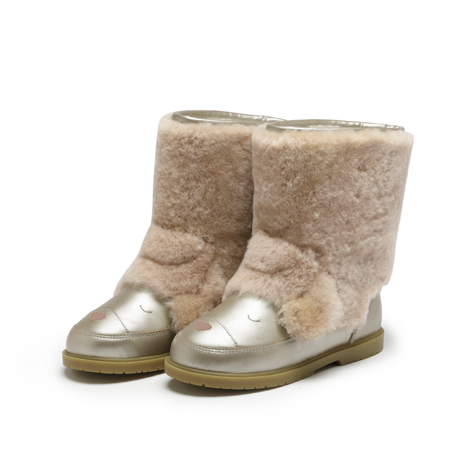 Wadudu Exclusive Boots | Poodle | Light Beige Sheep Wool