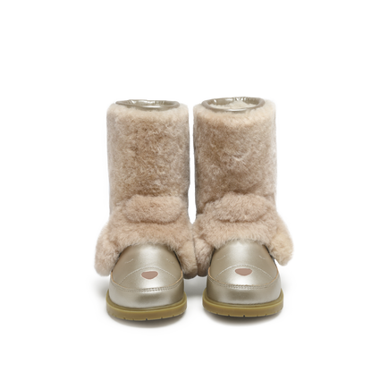 Wadudu Exclusive Boots Poodle Light Beige Sheep Wool