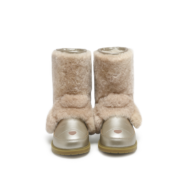 Wadudu Exclusive Boots Poodle Light Beige Sheep Wool – Donsje - Main Image