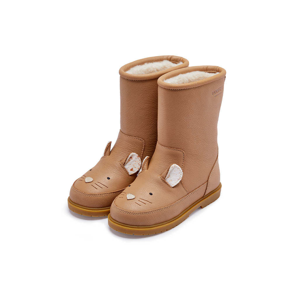 Wadudu Exclusive Boots | Mouse | Beige Leather