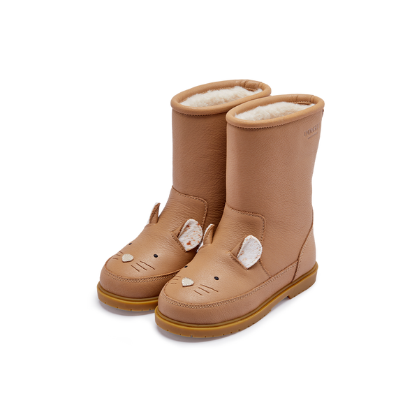 Wadudu Exclusive Boots | Mouse | Beige Leather