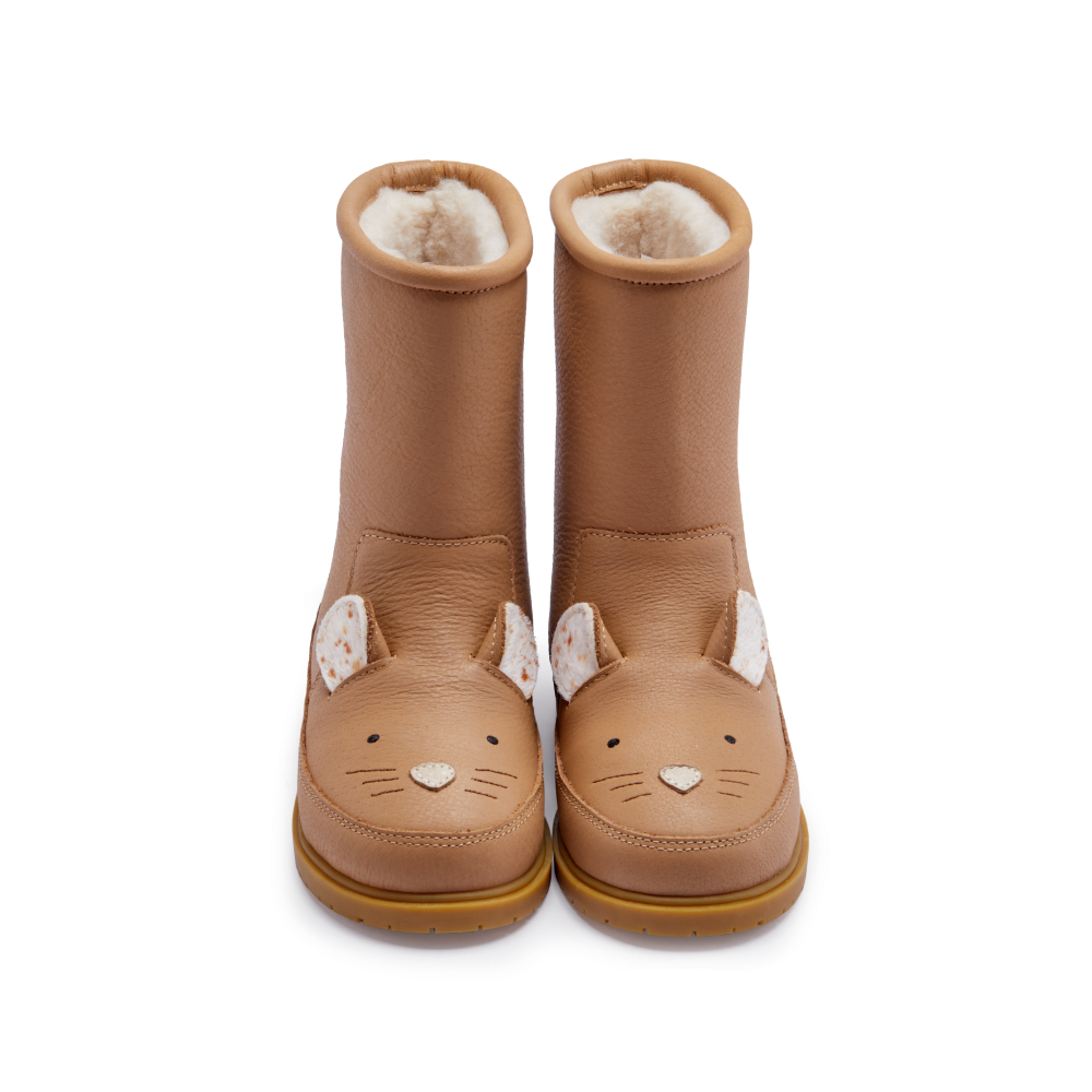Wadudu Exclusive Boots | Mouse | Beige Leather