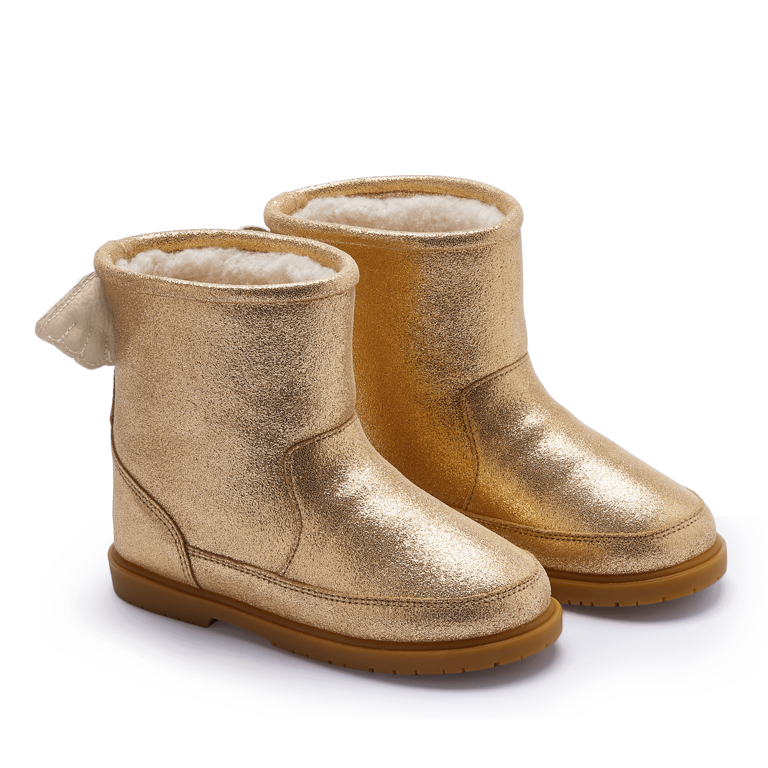 Angela Boots | Wings | Gold Metallic Leather