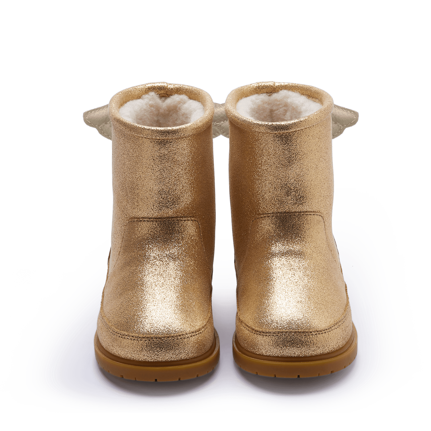 Angela Boots | Wings | Gold Metallic Leather