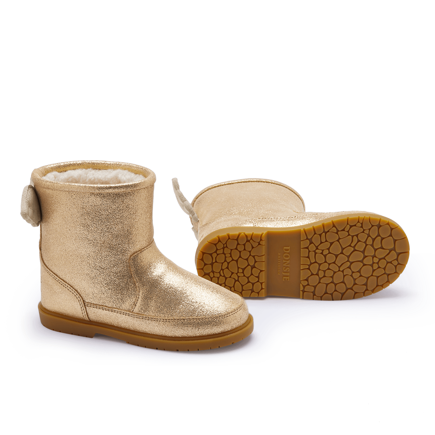 Angela Boots | Wings | Gold Metallic Leather