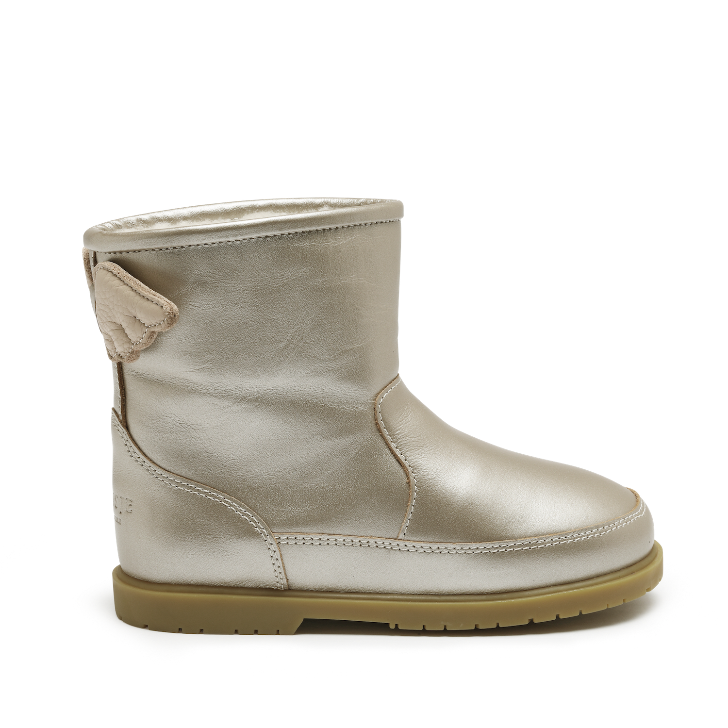 Angela Boots | Wings | Off White Metallic Leather