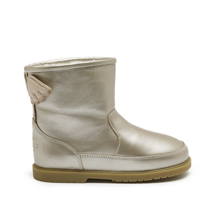 Angela Boots | Wings | Off White Metallic Leather